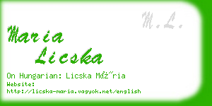 maria licska business card